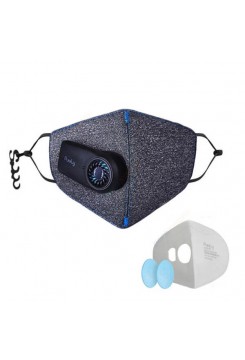 ماسک شارژی ضد آلودگی و تصفیه هوا طبی دستگاه تنفسی مدل فرش ایر می شیاومی شیامی شیائومی |  Xiaomi Purely Fresh Air Anti-Pollution Purifying Respirator Mask Gray & Black